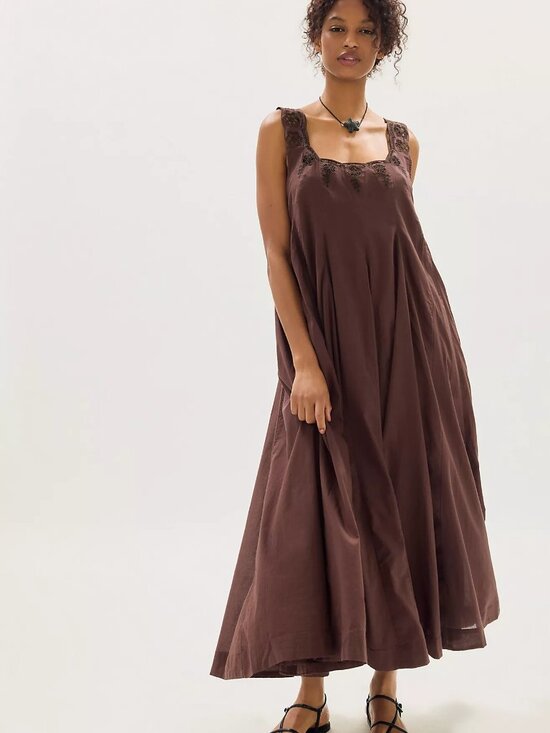 Free People Dresses & Skirts - To The Moon Maxi Dress 🤎